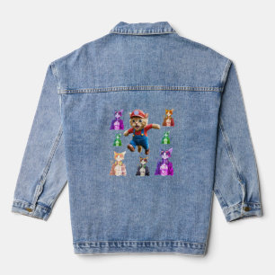 Cool Cat Baas – Grappig Kat Liefhebber Cadeau Idee Denim Jacket