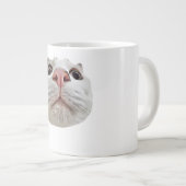 Cool Cat Ball Face Cute Funny Meme Grote Koffiekop (Voorkant rechts)