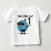 Cool Cat  Birthday T-shirt (Voorkant)