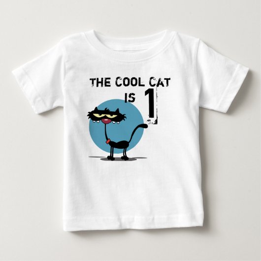 Cool Cat  Birthday T-shirt (Voorkant)