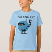 Cool Cat  Birthday T-shirt (Voorkant)