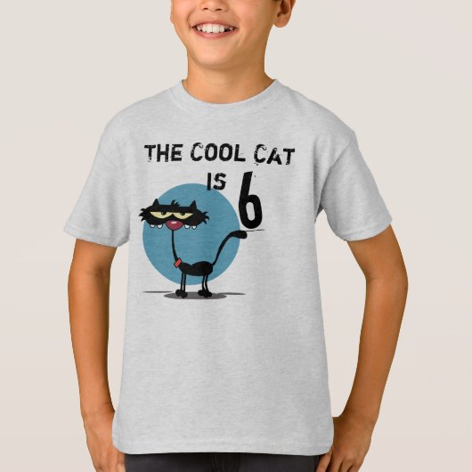 Cool Cat  Birthday T-shirt (Voorkant)