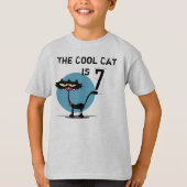Cool Cat  Birthday T-shirt (Voorkant)