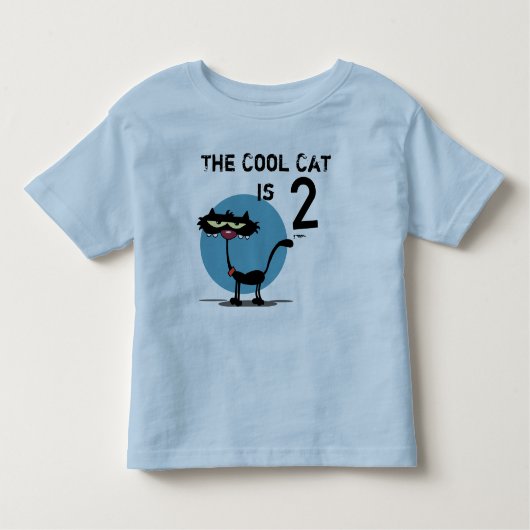 Cool Cat  Birthday T-shirt (Voorkant)