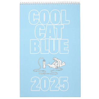 Cool Cat Blue 2025 Kalender