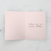 Cool Cat Blush Roze Sjaal Verjaardag Kaart (Binnen)