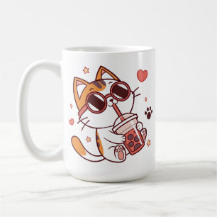 Cool Cat Boba Tea Mok – Schattigee Koffie & Thee C