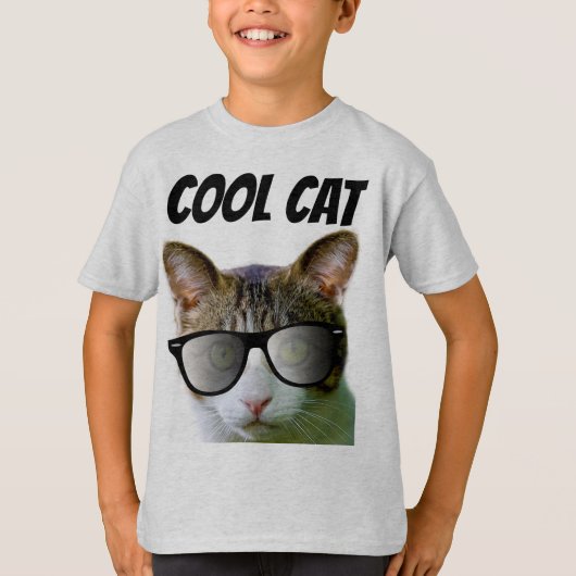 COOL CAT BOYS CAT LOVER KINDER T-Shirts (Voorkant)