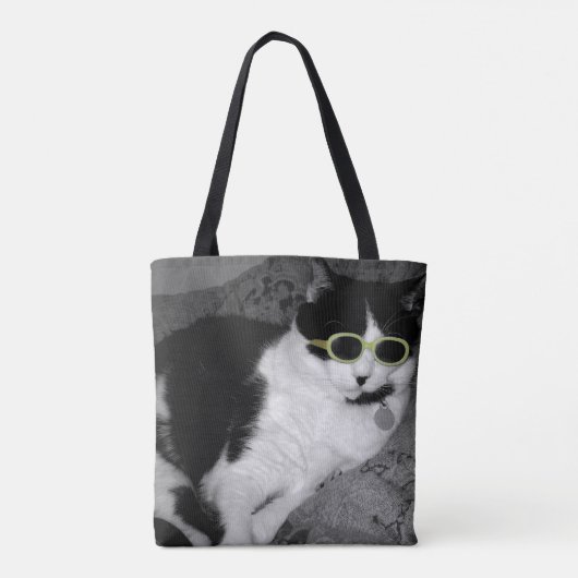 Cool Cat Canvas tas (Achterkant)