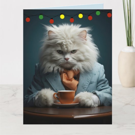 COOL CAT CHRISTMAS GREETING CARD KAART (Voorkant)