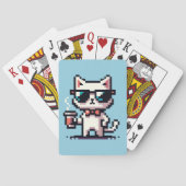 Cool Cat Coffee Break: 8-bit Pixel Art Pokerkaarten (Achterkant)