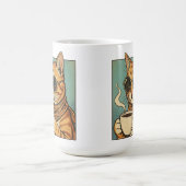Cool Cat Coffee Retro Style Design for Cat Lovers Koffiemok (Center)