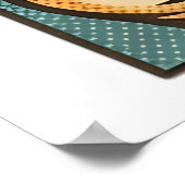 Cool Cat Coffee Retro Style Design for Cat Lovers Poster (Hoek)