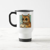 Cool Cat Coffee Retro Style Design for Cat Lovers Reisbeker (Links)