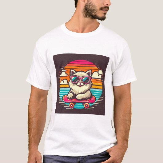 "Cool Cat Cruiser" T-shirt (Voorkant)