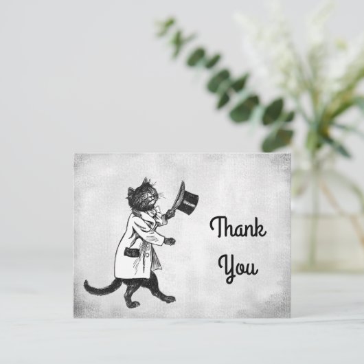 Cool Cat Custom Dank u Briefkaart (Staand voorkant)