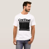 Cool Cat Dad aangepaste foto en naam T-shirt (Voorkant volledig)