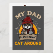 Cool cat dad custom Vaderdag Kaart (Voorkant / Achterkant)