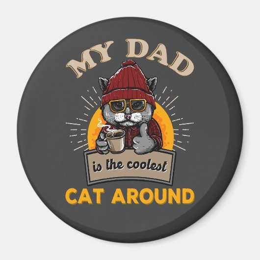Cool cat dad magneet (Voorkant)
