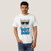 COOL CAT DAD Mannen Cat Lover T-shirt (Voorkant volledig)