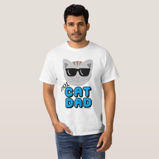 COOL CAT DAD Mannen Cat Lover T-shirt (Voorkant volledig)