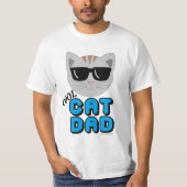 COOL CAT DAD Mannen Cat Lover T-shirt (Voorkant)
