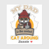 Cool cat dad sticker (Vel)
