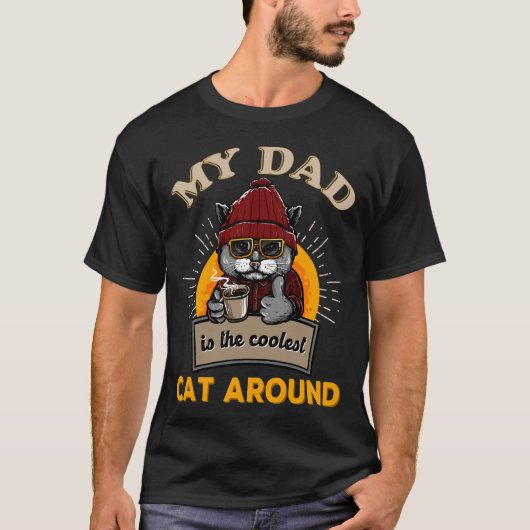 Cool cat dad t-shirt (Voorkant)