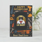 Cool Cat Daddy  Vaderdag Flat Kaart Gift (Staand voorkant)