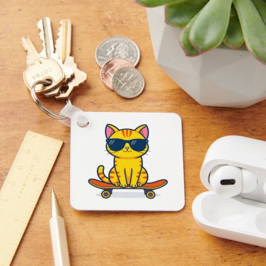 Cool Cat Design Sleutelhanger (Bureau)
