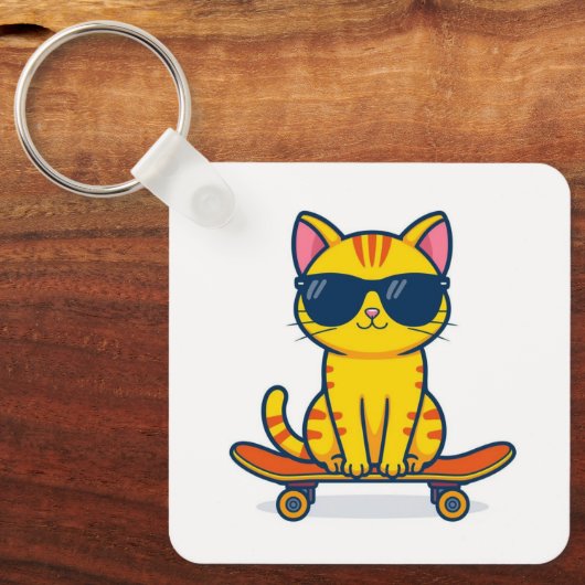 Cool Cat Design Sleutelhanger (Voorkant)