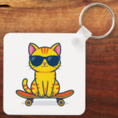 Cool Cat Design Sleutelhanger (Achterkant)