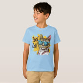 "Cool Cat" draagt een zonnebril T-shirt (Voorkant volledig)