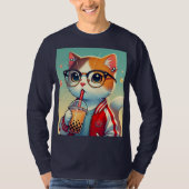 Cool Cat drink boba T-shirt (Voorkant)