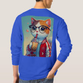 Cool Cat drink boba T-shirt (Achterkant)