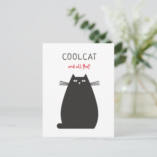 Cool Cat en al dat leuke citaat illustratie Briefkaart (Staand voorkant)