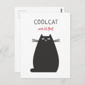 Cool Cat en al dat leuke citaat illustratie Briefkaart (Voorkant / Achterkant)