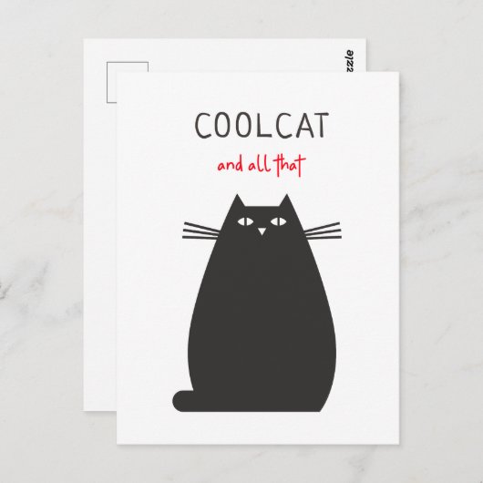 Cool Cat en al dat leuke citaat illustratie Briefkaart (Voorkant / Achterkant)