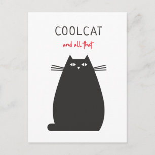 Cool Cat en al dat leuke citaat illustratie Briefkaart