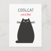 Cool Cat en al dat leuke citaat illustratie Briefkaart (Voorkant)