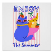 Cool Cat Enjoying the Summer Perfect Poster (Voorkant)