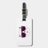 Cool Cat Face met Roze Zonnebril Schattige Kat Bagagelabel (Voorkant verticaal)