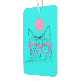 Cool Cat for Cat Lovers Girly Monogramed Luchtverfrisser (Links)