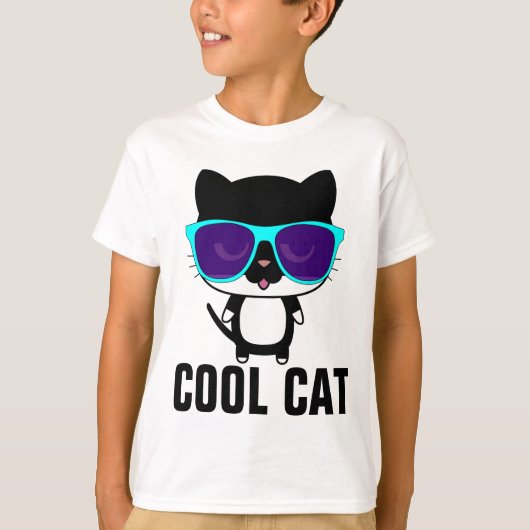 COOL CAT Funny Kinder jongens T-shirts (Voorkant)