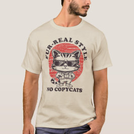 Cool Cat Fur-Real Style Geen Copycats T-shirt