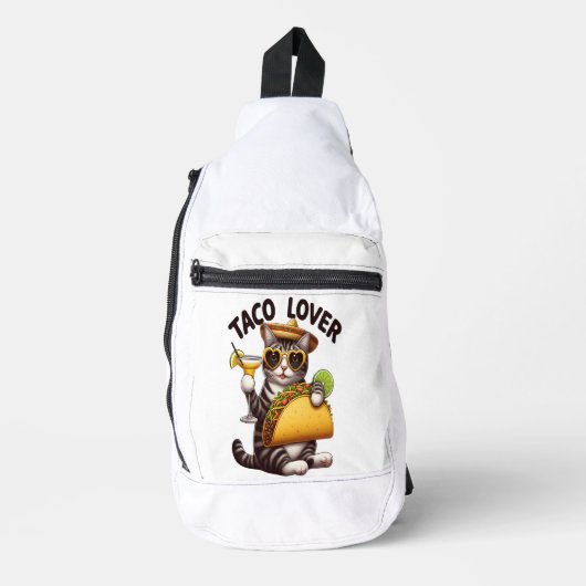 Cool Cat Genieten Taco Dinsdag Sling Bag (Voorkant)