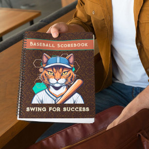 Cool Cat Gifts voor Honkbalspelers Liefhebbers Coa Notitieboek
