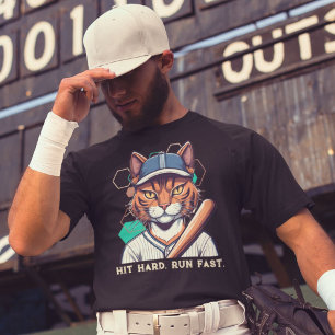 Cool Cat Gifts voor Honkbalspelers Liefhebbers Coa T-shirt