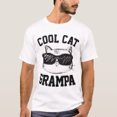 COOL CAT GRAMPA, Funny Grandfather T-shirts (Voorkant)