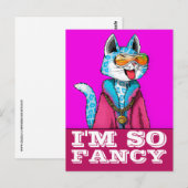 COOL CAT GRAPPIG FANCY ART BRIEFKAART (Voorkant / Achterkant)